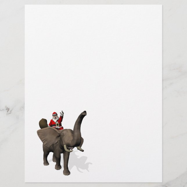 Santa Claus Riding On Elephant (Front)