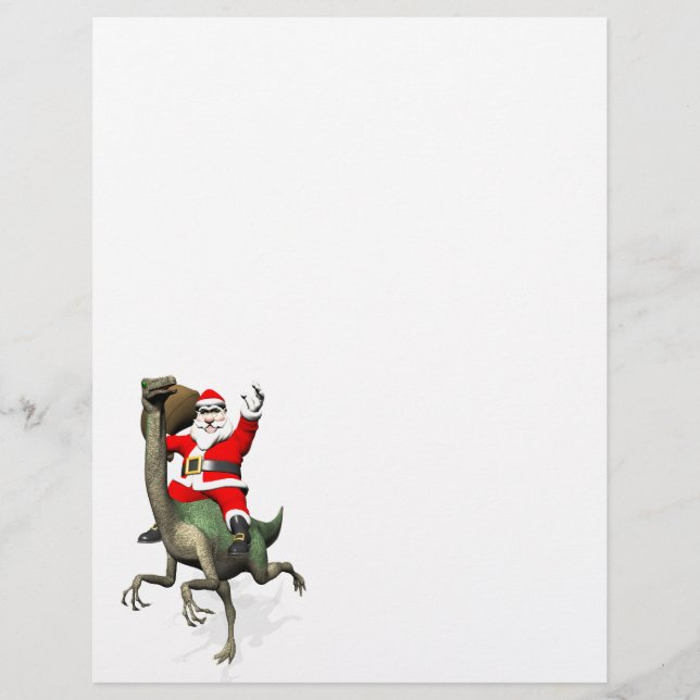 Santa Claus Riding On Gallimimus (Front)