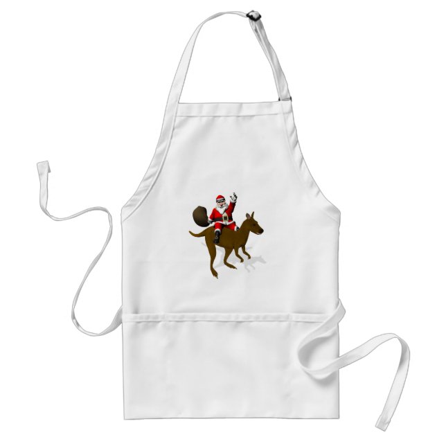 Santa Claus Riding On Kangaroo Standard Apron (Front)