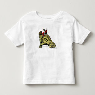 Santa Claus Riding On Talarurus Toddler T-Shirt