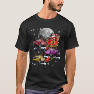 Santa Claus Riding Pickup Truck Sleigh Christmas T-Shirt
