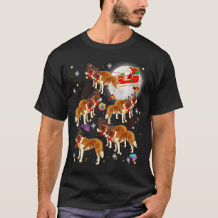 Santa Claus Riding Saint Bernard Christmas Pyjamas T-Shirt