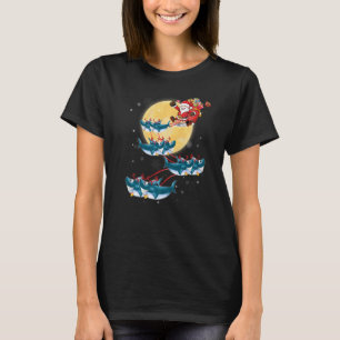 Santa Claus Riding Shark Christmas for Kids Boys G T-Shirt