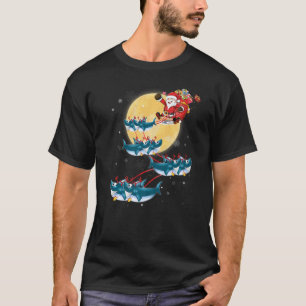 Santa Claus Riding Shark Christmas for Kids Boys G T-Shirt