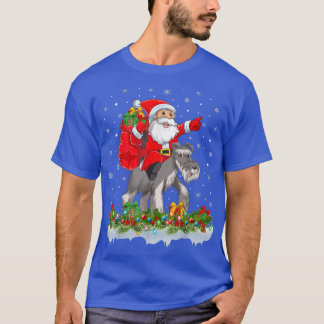 Santa Claus Riding Welsh Corgi Dog Christmas  T-Shirt