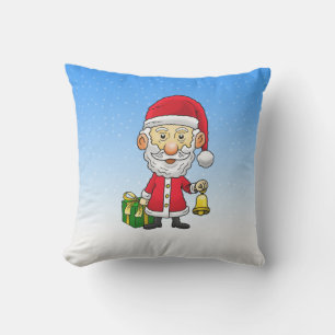 Santa Claus rings the bell on Christmas Eve Cushion