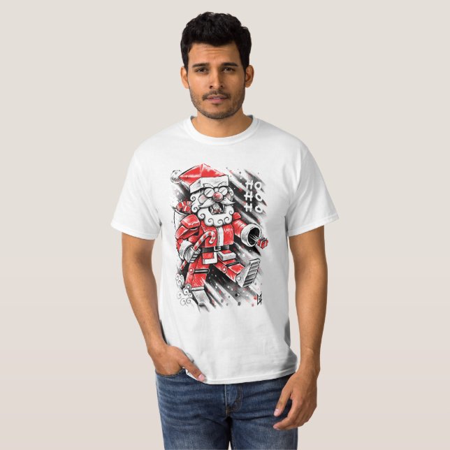 Santa Claus Robot T-Shirt (Front Full)