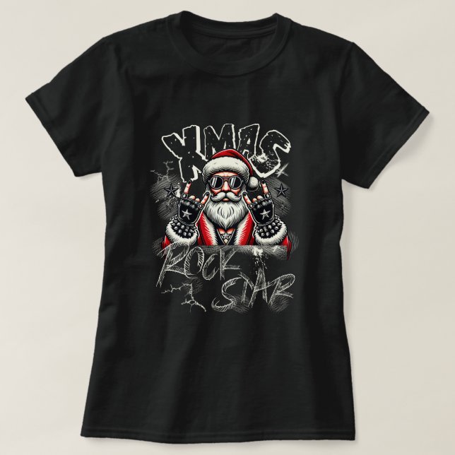 Santa Claus Rock Strar Women's T-Shirt's T-Shirt (Design Front)