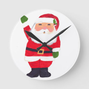 Santa Claus Round Clock