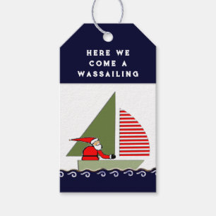 Santa Claus Sailing Gift Tags