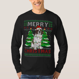 Santa Claus Saint Bernard Dog Owners Ugly Christma T-Shirt