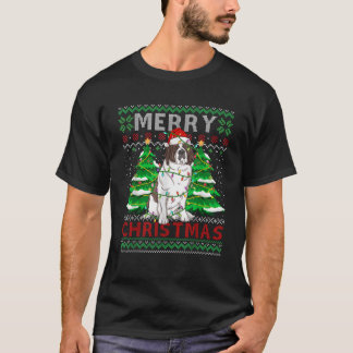 Santa Claus Saint Bernard Dog Owners Ugly Christma T-Shirt