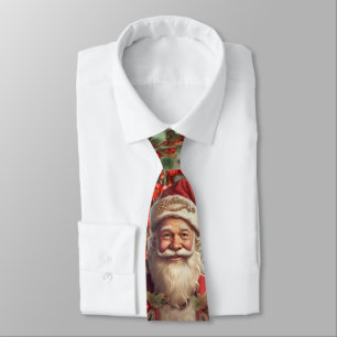 Santa Claus Saint Nicholas Christmas grennery Tie