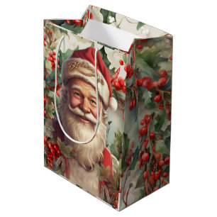Santa Claus Saint Nicholas Christmas  Medium Gift Bag