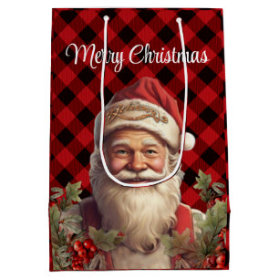 Santa Claus Saint Nicholas Christmas  Medium Gift Bag