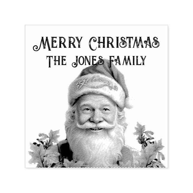 Santa Claus Saint Nicholas Christmas personalise  Self-inking Stamp (Design)