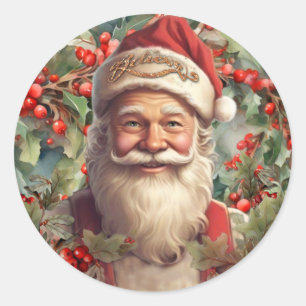 Santa Claus Saint Nicholas  Classic Round Sticker