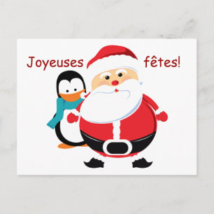 Santa Claus Santa Claus and Manchot postcards