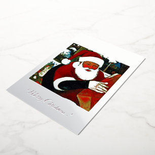 Santa Claus / Santa Claus Foil Holiday Card