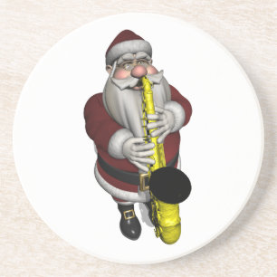 Santa Claus Saxophone Player Coaster