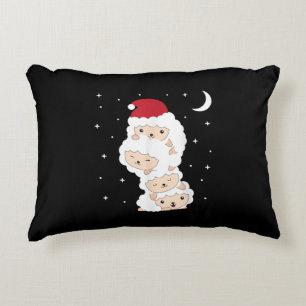 Santa Claus Sheep Christmas Lamb Farm Animals Gift Decorative Cushion