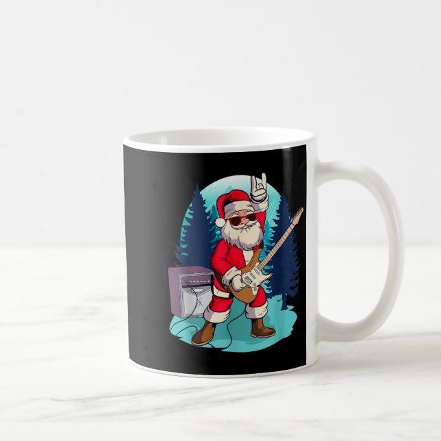 Santa Claus Shirts For Guitarists Musicians Gift C Coffee Mug (Right)