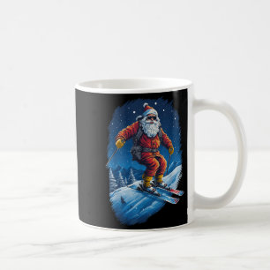 Santa Claus Shredding The Slopes Santa Skiing Chri Coffee Mug