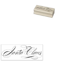 Santa Claus Signature Christmas II Rubber Stamp Zazzle