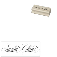 Santa Claus Signature Christmas IV Rubber Stamp Zazzle