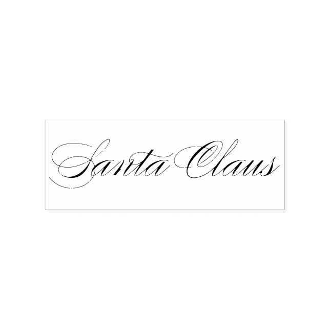 Santa Claus Signature Christmas V Rubber Stamp (Imprint)