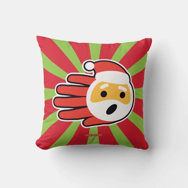 Santa Claus singing Christmas carols and songs Cushion (Front)