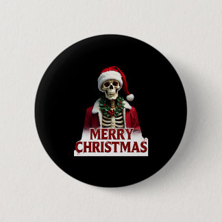 Santa Claus Skeleton Outfit Skull Funny Christmas  6 Cm Round Badge