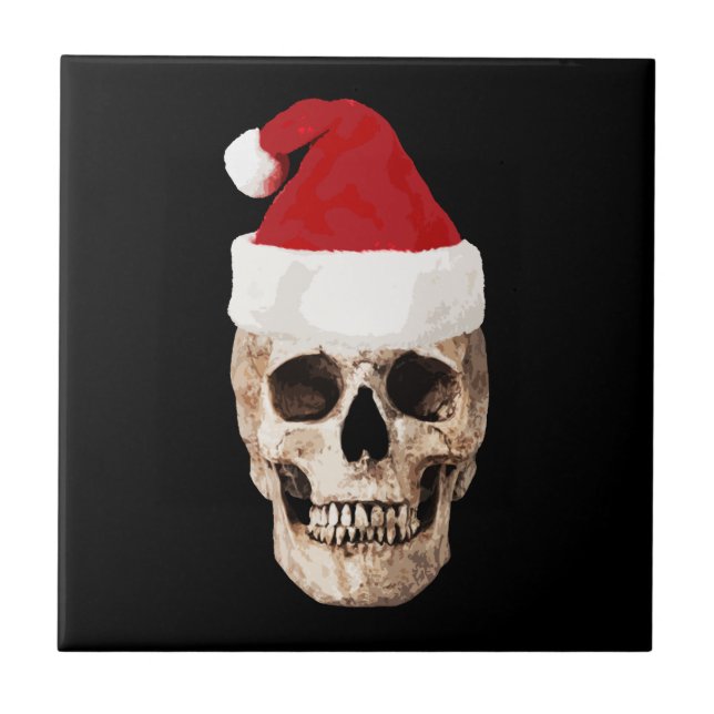 Santa Claus Skull - Christmas is Dead Tile (Front)