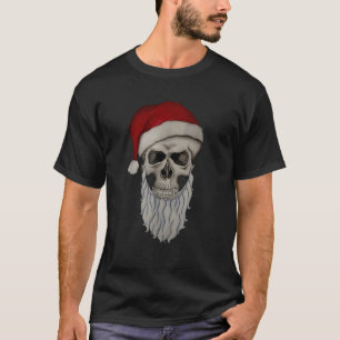 Santa Claus Skull Head Merry Christmas Santa Hat X T-Shirt