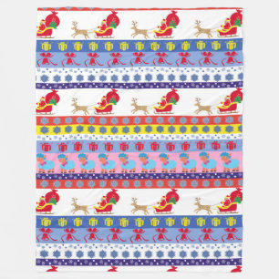 Santa Claus sleigh Fleece Blanket