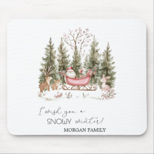 Santa Claus,Sleigh,Presents Forest Christmas Mouse Mat
