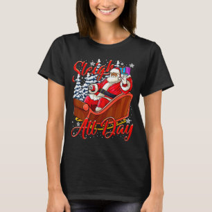 Santa Claus Sleigh Toys Black African American Chr T-Shirt
