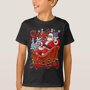 Santa Claus Sleigh Toys Black African American Chr T-Shirt