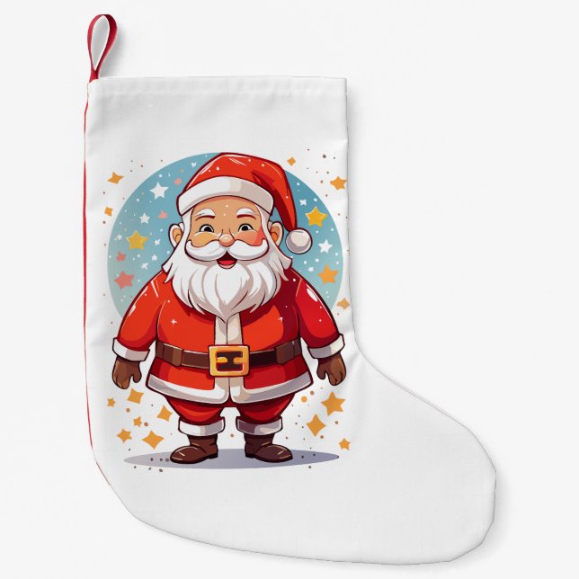 Santa Claus Small Christmas Stocking (Front)