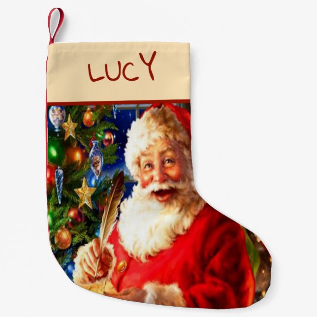 Santa Claus Small Christmas Stocking (Front)