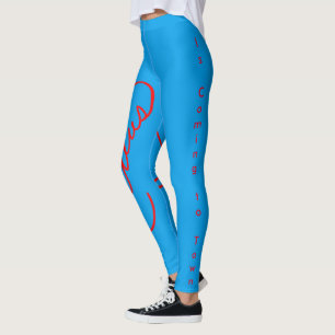 Santa Claus Snow Blue Leggings