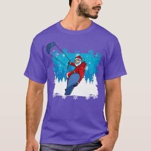 Santa Claus Snow Kite Christmas Sports T-Shirt