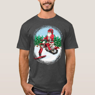 Santa Claus Snowbike Snowmobile Motorcycle Biker C T-Shirt