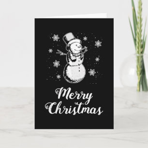 Santa Claus Snowman Christmas Funny Gift Idea Card