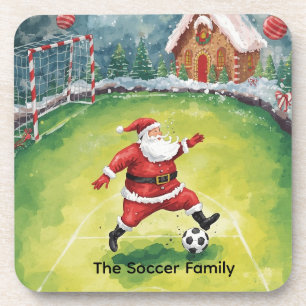 Santa Claus  Soccer Christmas Party  Coaster
