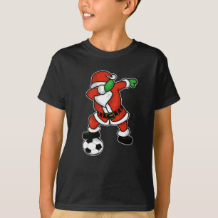 Santa Claus soccer dab dance ugly christmas T-shir T-Shirt