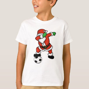 Santa Claus soccer dab dance ugly christmas T-shir T-Shirt