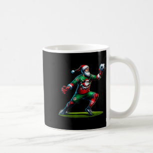 Santa Claus Soccer Goalie Christmas Xmas Coffee Mug