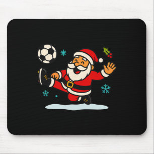 Santa Claus Soccer Sports Playing Christmas Snow X Mouse Mat