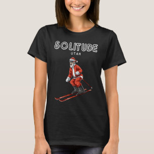 Santa Claus Solitude Utah USA Ski Resort Retro T-Shirt